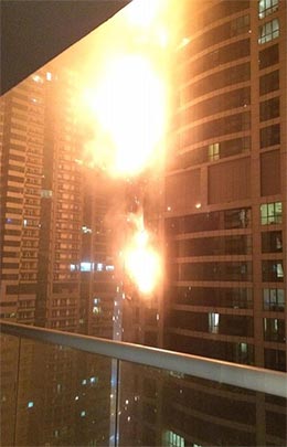 Dubai Residential Tower External Cladding Fire